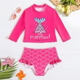 thumbnail image 2 of lnmuld Girls Swimsuit 2 Piece Bikini Swimwear Set Sporty Athletic Bathing Suit for Kids Color:Hot Pink,Size:4-5 Years, 2 of 9