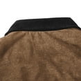 thumbnail image 6 of Tawop Jackets for Men Long Sleeve Hoodless Loose Casual Color Block Plus Mens Gift,Coffee,5XL, 6 of 9