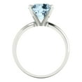 thumbnail image 4 of 2.5 ctw Solitaire Anniversary Ring for Women | Round Cut Natural Swiss Blue Topaz | Hyperallergenic Solid 14K White Gold, 4 of 5