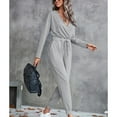 thumbnail image 4 of Defitshape Women's Sexy Jumpsuit Summer Beach Jumpsuits Fall Fitted Fashion High Waist Spaghetti Strap Pantsuit Grey Large, 4 of 4