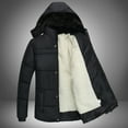 thumbnail image 5 of Tdoqot Mens Puffer Jacket with Hood- Thick Warm Zip up Sherpa Lined Casual Winter Coats White Size 3XL, 5 of 9