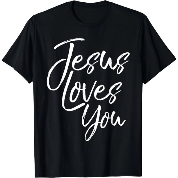 Camiseta para Mujer con Frase de Evangelismo: "Jesús te Ama" - Regalo Inspirador