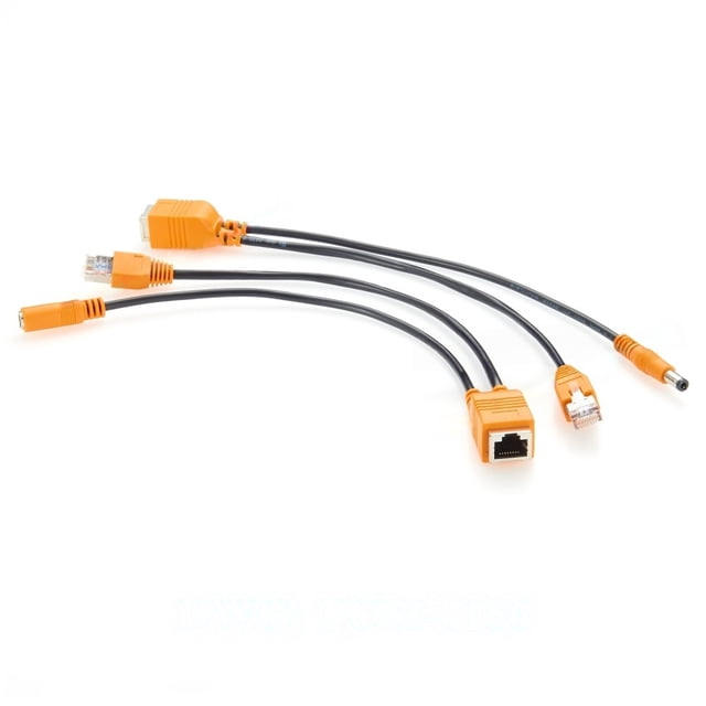 Generic PoE Injector Splitter Kit with 5.5x2.5mm DC Connector Passive RJ45 Power Over Ethernet PoE Adapter 12V-48V for IP Camera