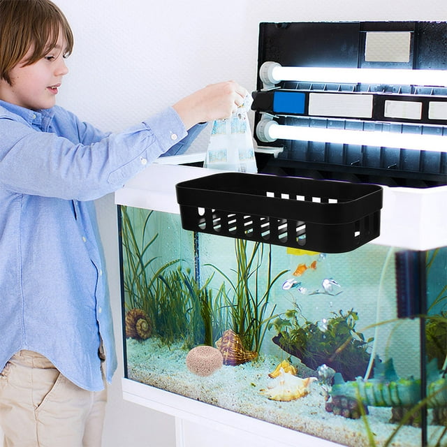 BESTYASH 2 Pcs Hanging Fish Bowl Holder With Durable ABS In Black For Elegant Design Fish Tank Setup