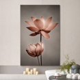 thumbnail image 2 of wall26 Canvas Print Wall Art Film Grain Effect Pink Lotus Duo Floral Botanical Photography Realism Rustic Scenic Colorful Multicolor Pastel for Living Room, Bedroom, Office - 12"x18", 2 of 5