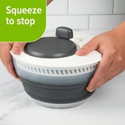 Prep Solutions Space-Saving 3 Quart Collapsible Salad Spinner with Easy Handle