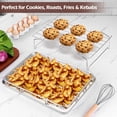 thumbnail image 5 of Vesteel 16 inch Air Fryer Basket Set, Stainless Steel Baking Pan with Rack and 36Pcs Meat Skewers for Baking, Roasting, and Healthy Cooking, Dishwasher Safe, 5 of 8