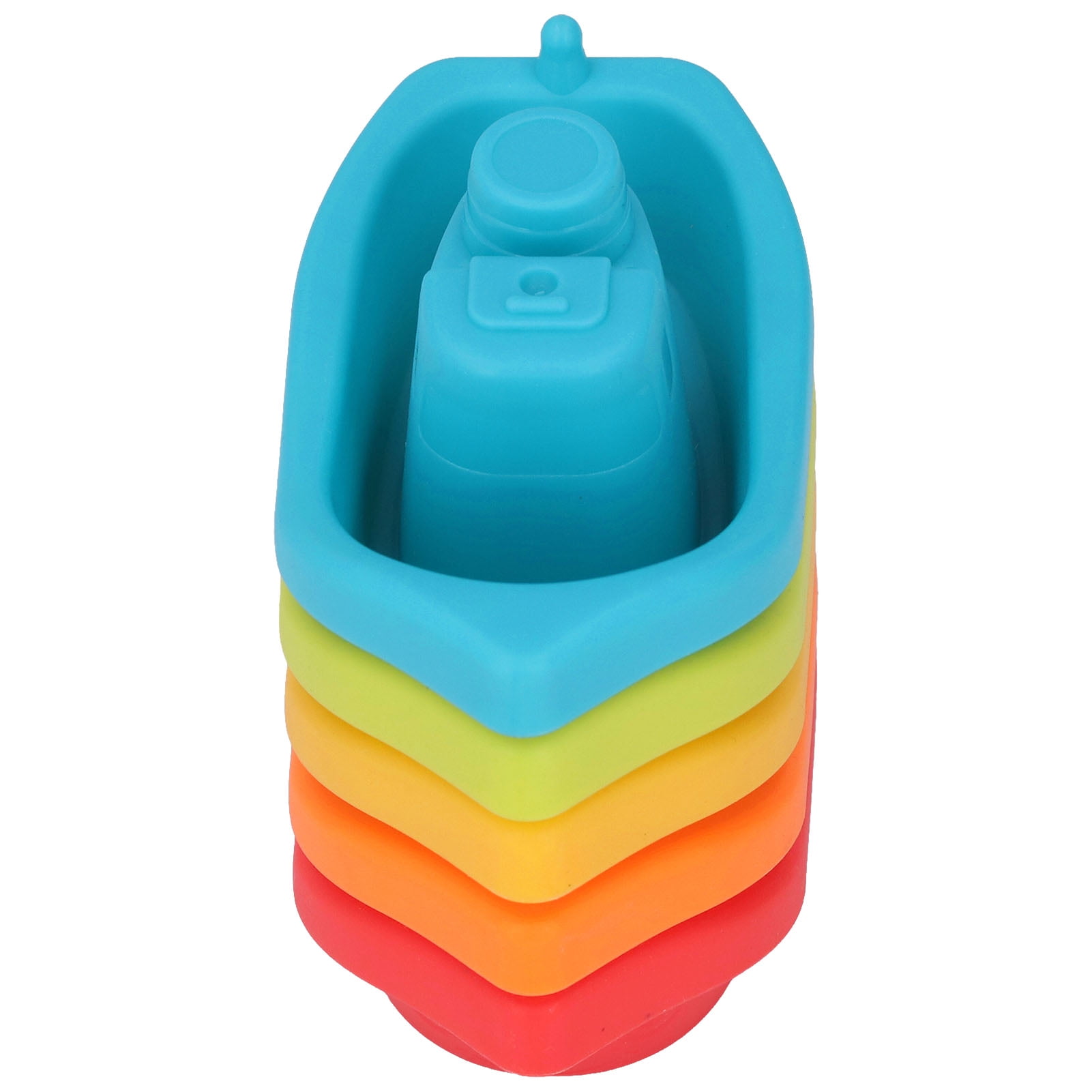 Baby Stacking Boat Toy, Improve Hands On Ability Floating Rounded Edges Stackable Bathtub Boats  For Home Play For 6+ Months Old Kids