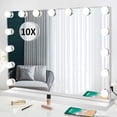 thumbnail image 6 of DingLiLighting 23" Hollywood Vanity Mirror LED Tabletop Mirror Smart Touch Control White with 15 Dimmable Light, USB Outlet Color Changing, 6 of 8