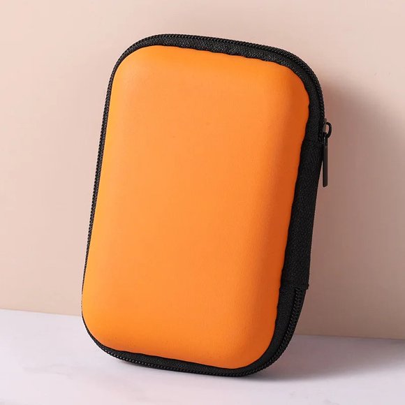 Travel Storage Bag for Earphones and Cables - Portable Zipper Organizer for Electronics