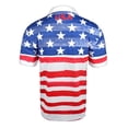 thumbnail image 2 of Snake Eyes Golf Patriotic Flag Print Polo Red/White/Blue Large, 2 of 5