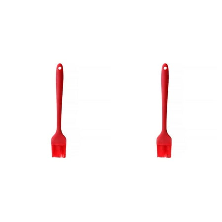 

Kironypik Silicone Basting Brush BBQ Oil Brush Heat Resistant Pastry Butter Baking Tool Red 2PCS