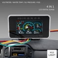 thumbnail image 6 of MANNYA 4 In 1 LCD Car Digital ALARM Gauge Pressure Voltmeter Volt Water Temperature Oil Pressure Fuel Gauge Temperature Sensor, 6 of 14