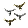 thumbnail image 2 of U8MO 20/60/100pcs Antique Silver Charms Pendant Connector For Jewelry Making 26*15mm-Antique silver-20pcs, 2 of 5