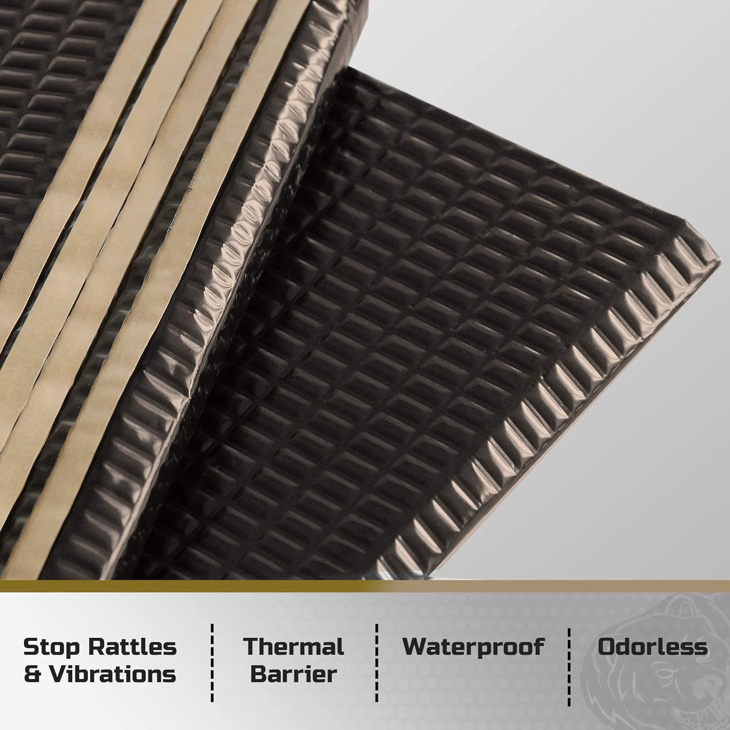 Siless Black 80 mil (2mm) 36 sqft Car Sound Deadening mat - Butyl Automotive Sound Deadener - Noise Insulation and Vibration Dampening Material (36 sqft)
