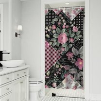 Pioneer Flower Floral Print Pattern Shower Curtain 36"x72" ,Bathroom Decorative Shower Curtains Set with 12 Hooks,Modern Waterproof Washable Shower Curtain