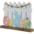 thumbnail image 6 of Northlight Happy Easter Bunny with Picket Fence Decoration - 11.75", 6 of 7