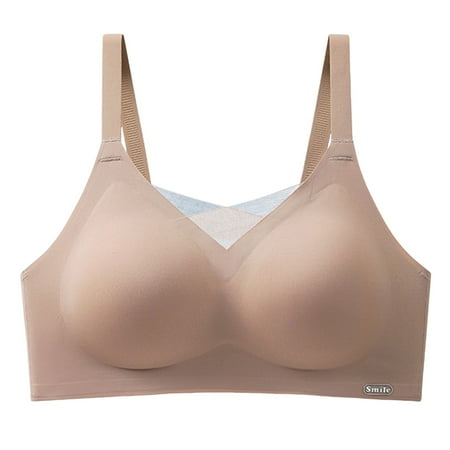Zhouzou Non Wired Bra Women S Padded Full Cup Bra Without Underwire With Padding Seamless Bustier Bralette Breathable Soft Bras