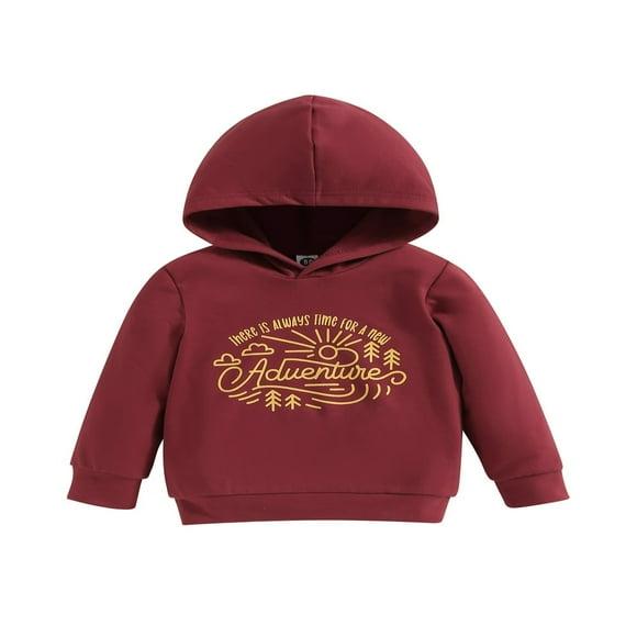 Bébé Garçon Filles Noël Sweatshirts à Capuche à Manches Longues Lettre Soleil Imprimé Pull Tops
