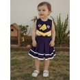 thumbnail image 4 of Rovasas Girl Cheerleading Outfits Contrast Color Sports Tank Tops A-line Skirt, 4 of 9