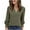 Army Green, variant on BXINGOHAI V Neck Long Sleeve Shirts for Women Casual Fall Tops Lightweight Tunic Sweaters Fashion Clothes Army Green L