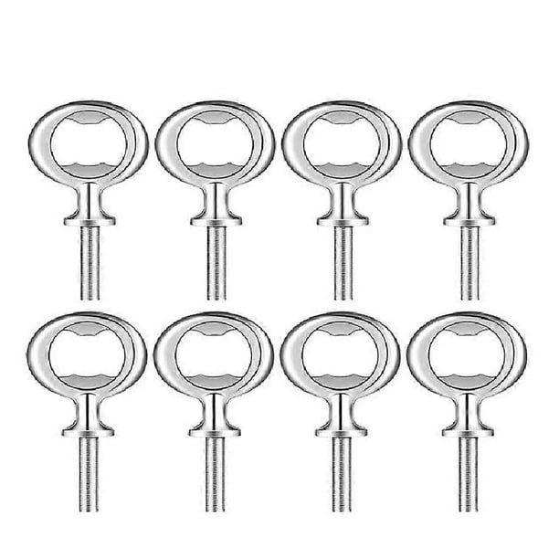 8pcs Bottle Opener Inserts Kits Metal DIY Craft Beer Bottle Opener Wedding Blank Bottle Opener for Wood Turning Project