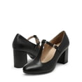 thumbnail image 3 of Zapatos DREAM PAIRS DPU211 Tacones Bajos Anchos Negros 7 cm, 3 of 6