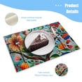 thumbnail image 3 of BaHomeck placemats Set of 4 Vibrant Tree Of Life With Colorful Flowers And Leaves Cotton Linen rectangle Placemats for Kitchen Dining Table Indoor,Outdoor,18*12inch, 3 of 4