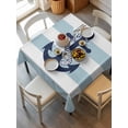 thumbnail image 6 of Aqua Stripe Nautical Table Cloth, Navy Blue Anchor Summer Coastal Waterproof Tablecloth for Square Tables, Reusable Washable Fabric Table Cover for Restaurant Kitchen Dining Tables 60"x60", 6 of 6