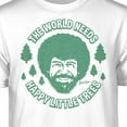 thumbnail image 2 of Teelocity Bob Ross The World Needs More Happy Trees White Short Sleeve Graphic Tee, 2 of 4