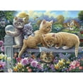 thumbnail image 1 of Rompecabezas con forma de gatitos en una valla, 500 piezas, 1 of 9