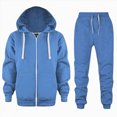 thumbnail image 2 of Gibobby Toddler Kids Boy Clothes Little Boy Fall Winter Outfit Long Sleeve Letter Sweatshirt Plaid Jogger Pants Set 2T 3T 4T 5T 6T 7T 8T 9T Kids Boys Clothes(9-10 Years,Blue), 2 of 6