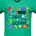 thumbnail image 4 of Inktastic 100 Days of School Colorful Stars Women's V-Neck T-Shirt, 4 of 5