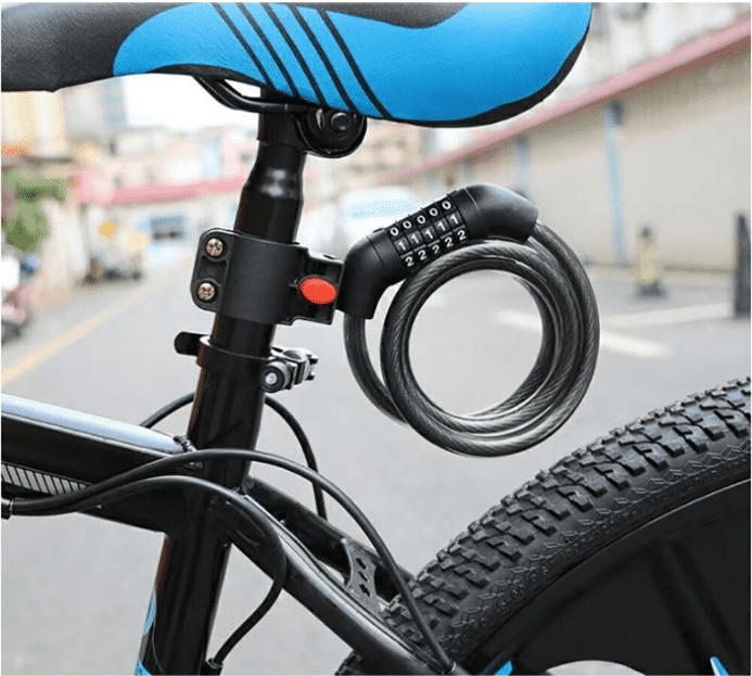 Bicycle Lock, Chain Lock, 5-digit Bicycle Password Lock, Bold Steel Chain Lock, Anti theft Security Password Lock