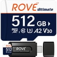thumbnail image 1 of Tarjeta de memoria ROVE Ultimate microSDXC de 512 GB con USB 3.2 tipo C, 1 of 6