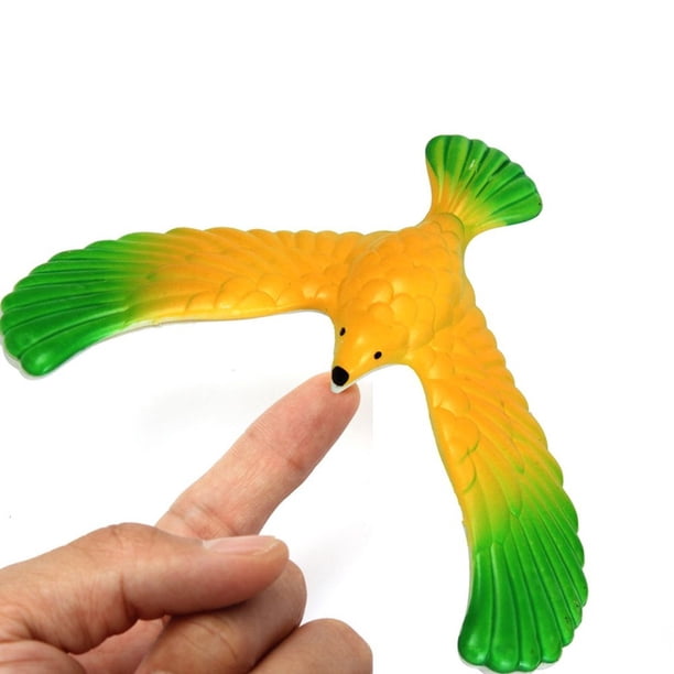 4 piezas de juguetes para aliviar el estrés con forma de pájaro con base piramidal para niños, juguetes de escritorio para oficina y ciencias físicas