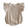 thumbnail image 3 of Summer Baby Girls Clothing Agkizg Baby Girls Bodysuits, Baby Girls Ruffle Sleeve Rompers, Baby New Onesie Newborn Crawling Clothes Sleeveless Thin Ha Clothes Bag Fart Clothes, 3 of 4