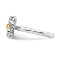 thumbnail image 3 of Sterling Silver Polished Citrine Flower Ring, 3 of 5