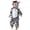 A-Black, variant on Kids' Long Sleeve Hooded Jumpsuit Animal Girls Dress up Clothes Boy Halloween 4-5 Years