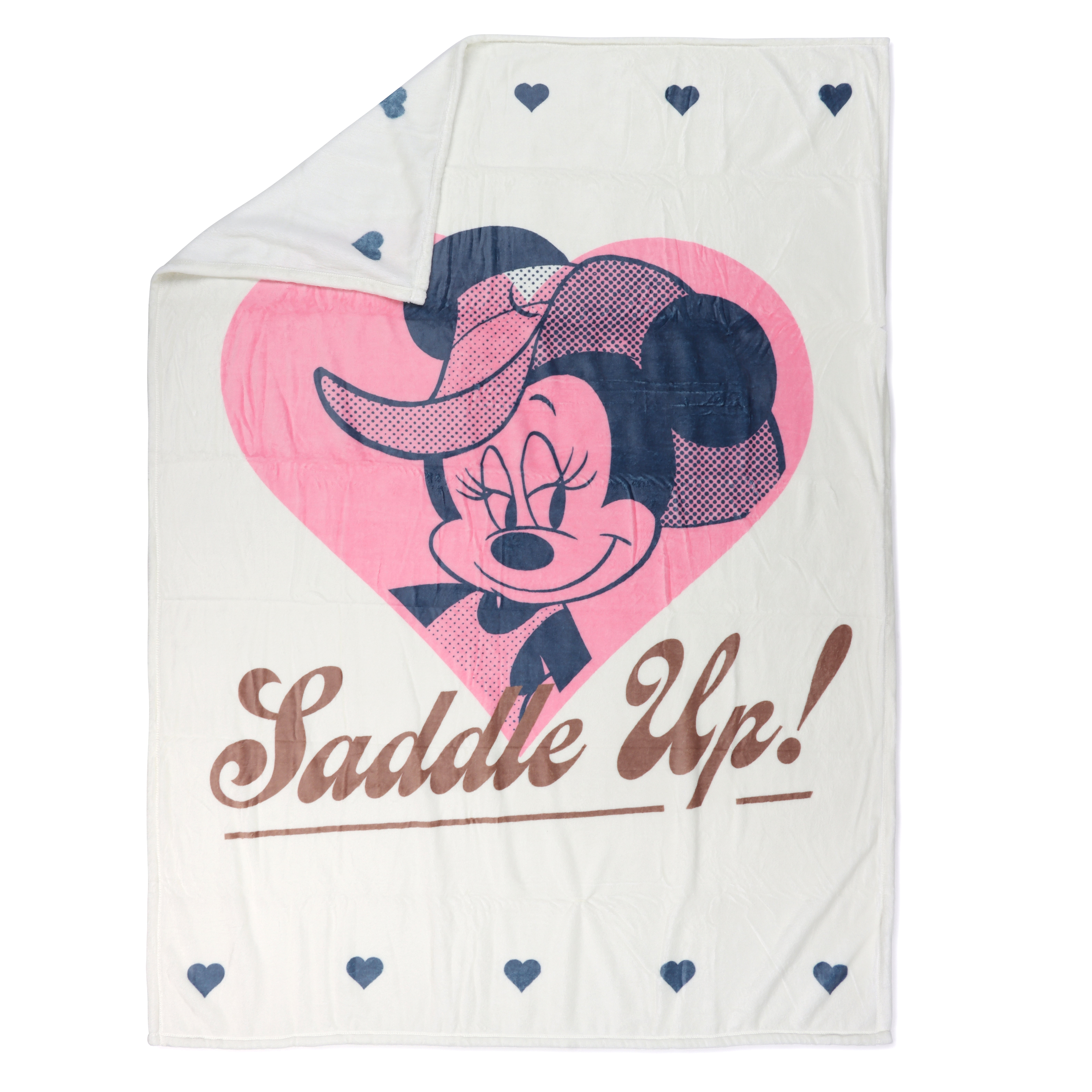 Disney Minnie Mouse, Saddle Up, Cream & Pink, Silk Touch Throw Blanket, 50" x 70"