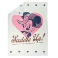 thumbnail image 3 of Disney Minnie Mouse, Saddle Up, Cream & Pink, Silk Touch Throw Blanket, 50" x 70", 3 of 10