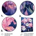 thumbnail image 3 of Designart "Petals of Iris in Pink and Blue Hues II" Irises Metal Art Print, 3 of 5