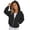 Black, variant on Girls Zip Up Hooded Sweatshirt Solid Color Casual Hoodie Jacket For Kids Lightweight And Comfortable Daily Wear Chicken Girls Dance Team Hoodie