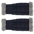 thumbnail image 1 of 1 Pair Gloves Fingerless Windproof Winter Solid Color Arm Sleeve Cover for Outdoor, 1 of 10