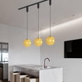 thumbnail image 5 of Kiven H Track Pendant Lightning,Adjustable Cord Length,Modern H Track Lighting Pendant Lights with Rattan Shade, 3 Lights, 5 of 7