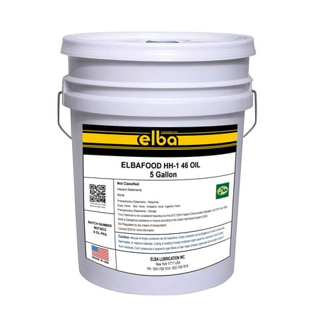 Food Grade Hydraulic Oil 46 | Hydraulic Fluids | Semi- Synthetic Hydraulic Oil 46 | Hydraulic Oils 46 | Kosher and Halal Approved. (5 Gallon Pail)