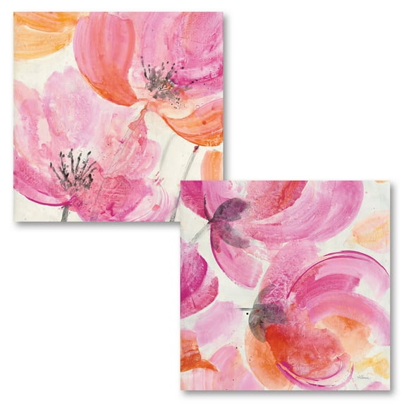 Gango Home Decor Contemporary Joyous I & II Crop by Albena Hristova (Printed on Paper); Two 12x12in Unframed Paper Posters