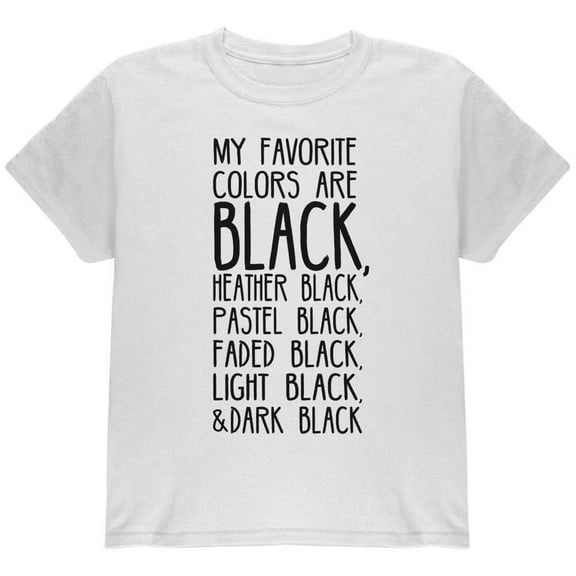 Halloween My Favorite Colors are Black Youth T Shirt White YSM