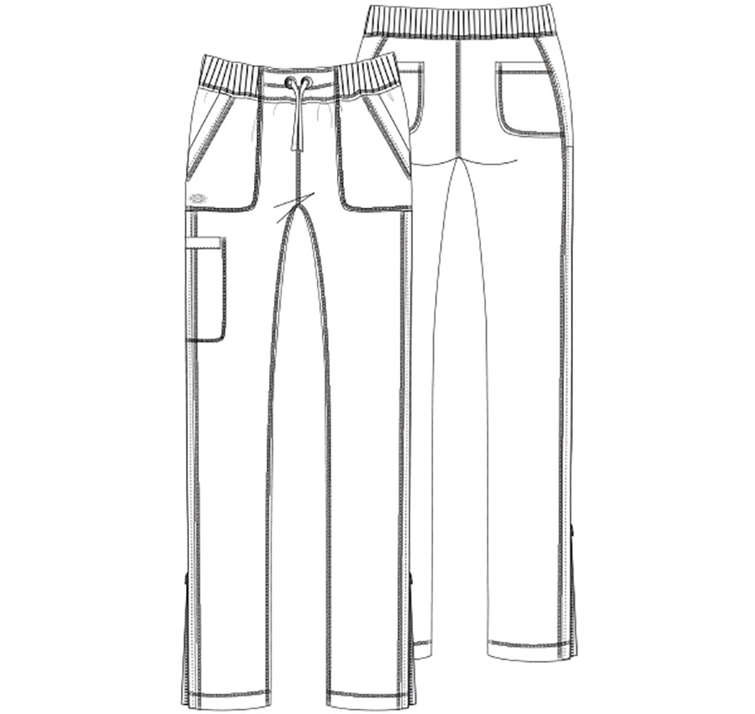 Dickies Dynamix Women's Skinny PETITE Drawstring Scrub Pants DK190P 