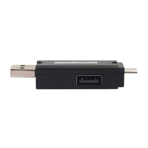 Adaptador OTG para lector de tarjetas TF y concentrador USB 2.0 universal Micro USB negro